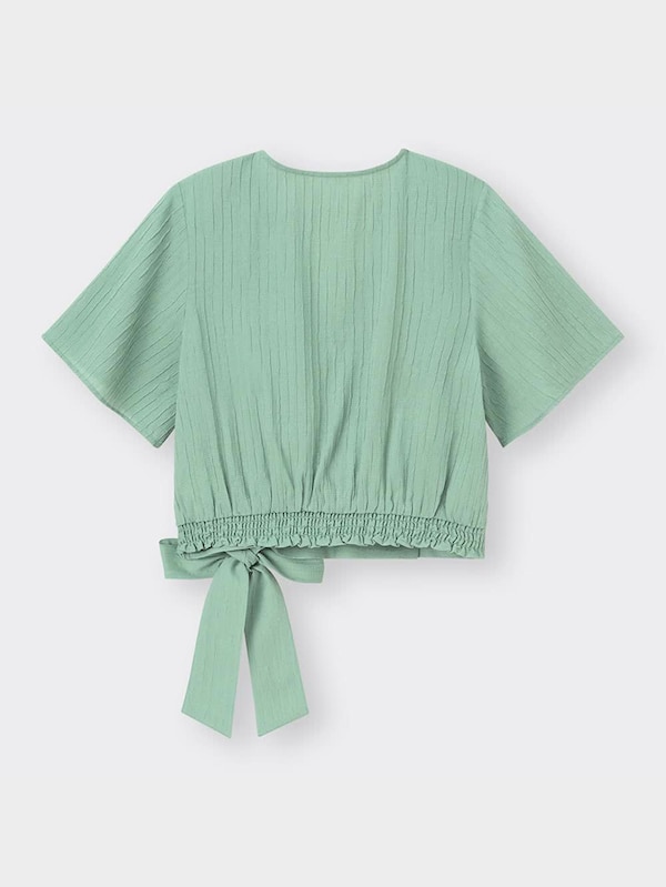 テクスチャーラップブラウス(半袖)Q