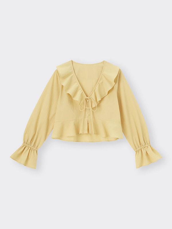 ラッフルボレロブラウス(長袖)Q+E