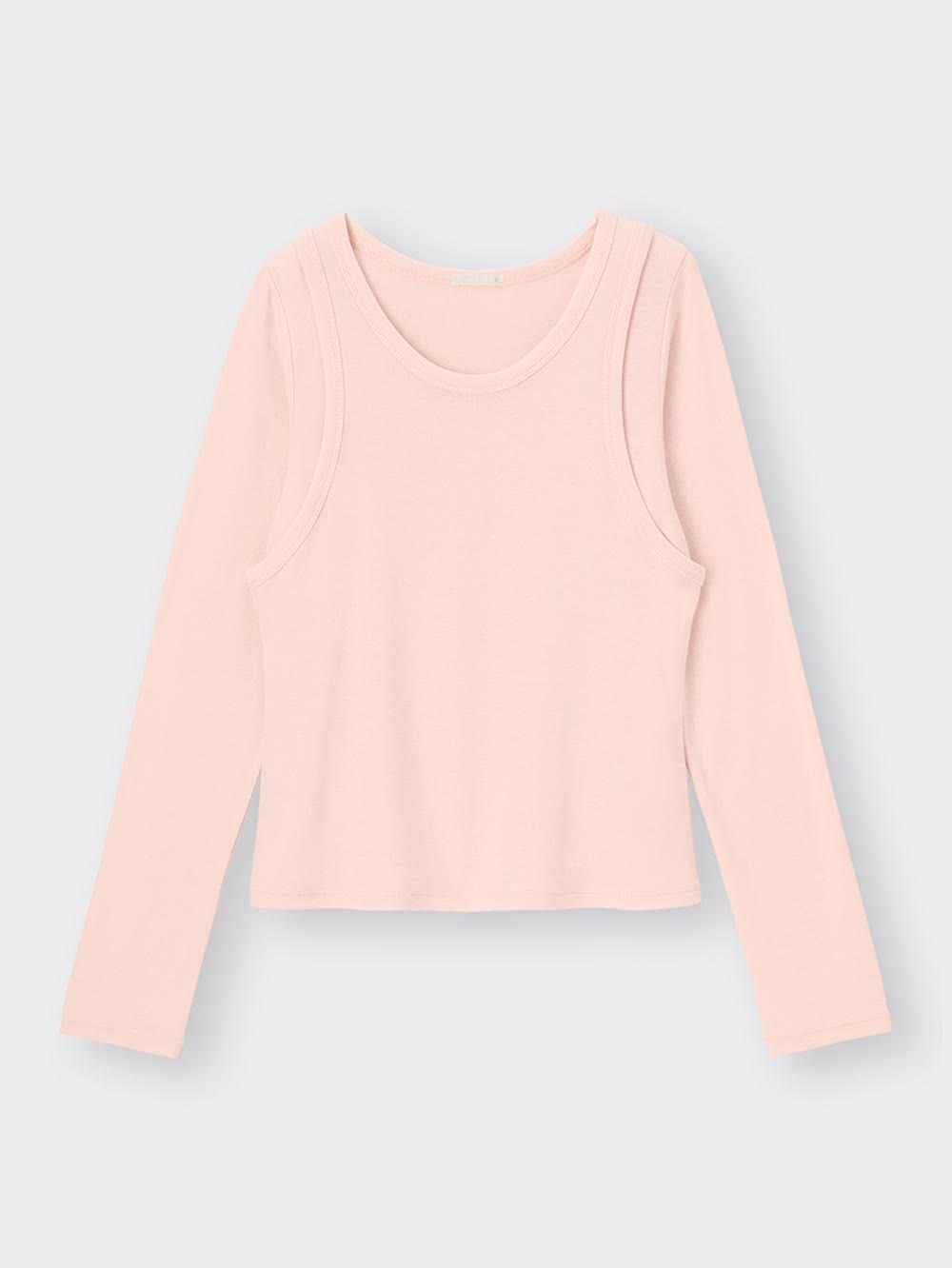レイヤード2パックT / タンク［セット］ Hanes ヘインズ 2枚組 リブ素材 タンクトップ Aシャツ パックT