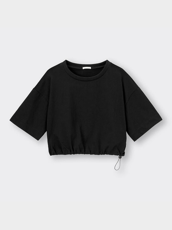 ウエストドローストリングT(5分袖)