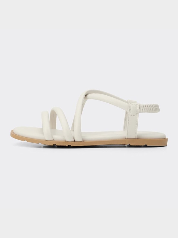 GIRLSナローストラップフラットサンダル+E