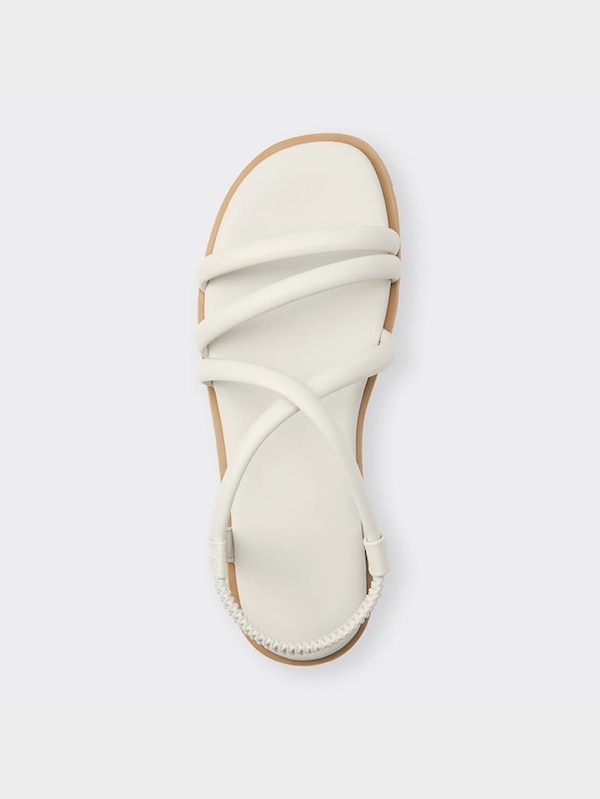 GIRLSナローストラップフラットサンダル+E