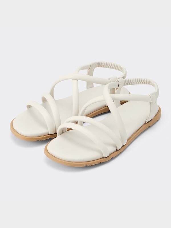 GIRLSナローストラップフラットサンダル+E