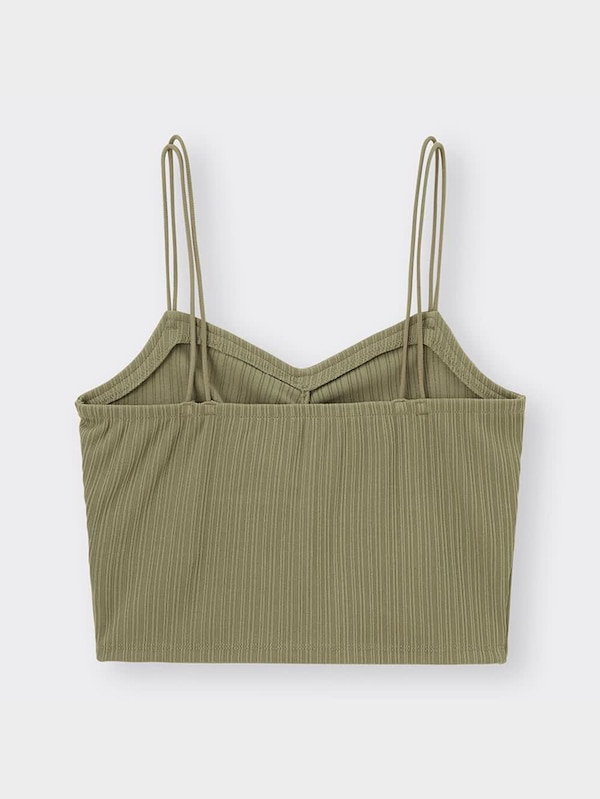 リブフロントギャザーキャミソール(セットアップ可能)