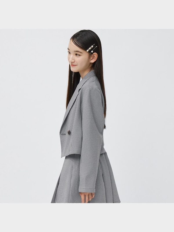 GIRLSクロップドジャケット(長袖)JR(セットアップ可能)