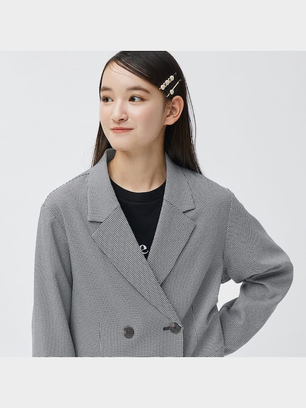 GIRLSクロップドジャケット(長袖)JR(セットアップ可能)