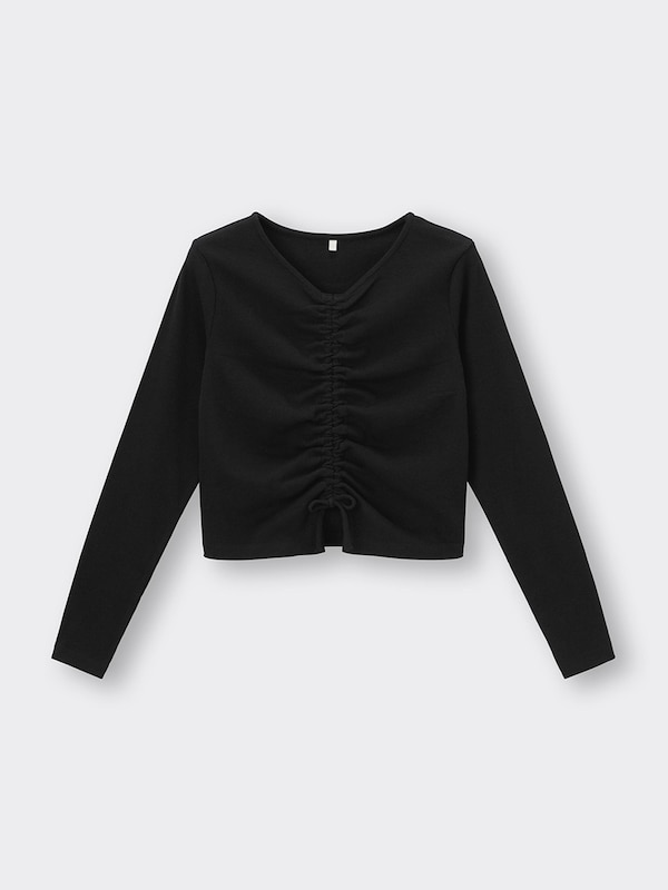 GIRLSクロップドシャーリングT(長袖)JR