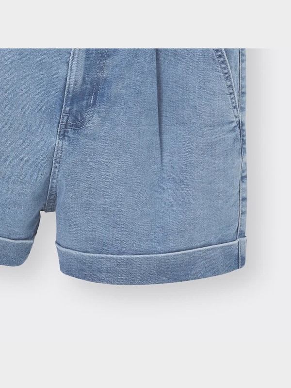 GIRLSストレッチデニムハイウエストショートパンツJR