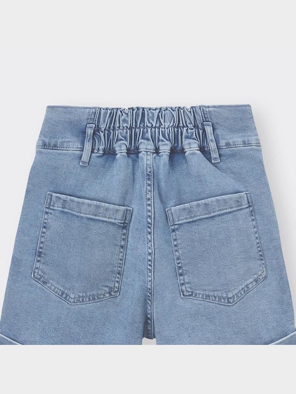 GIRLSストレッチデニムハイウエストショートパンツJR