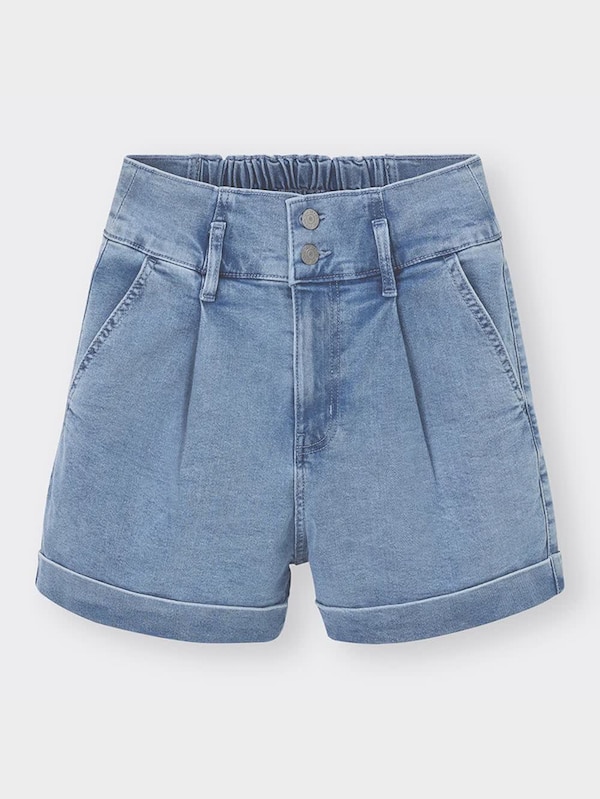 GIRLSストレッチデニムハイウエストショートパンツJR