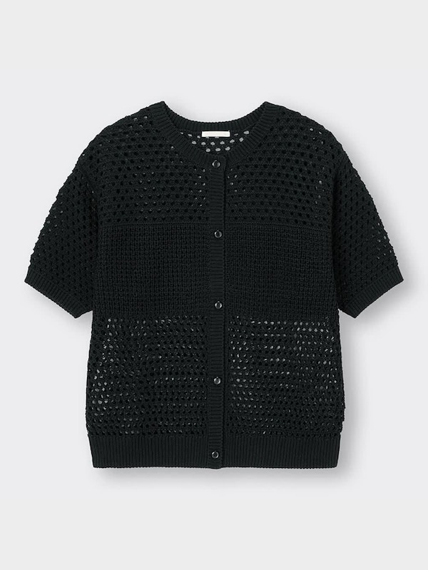 GIRLSメッシュカーディガン(5分袖)JR