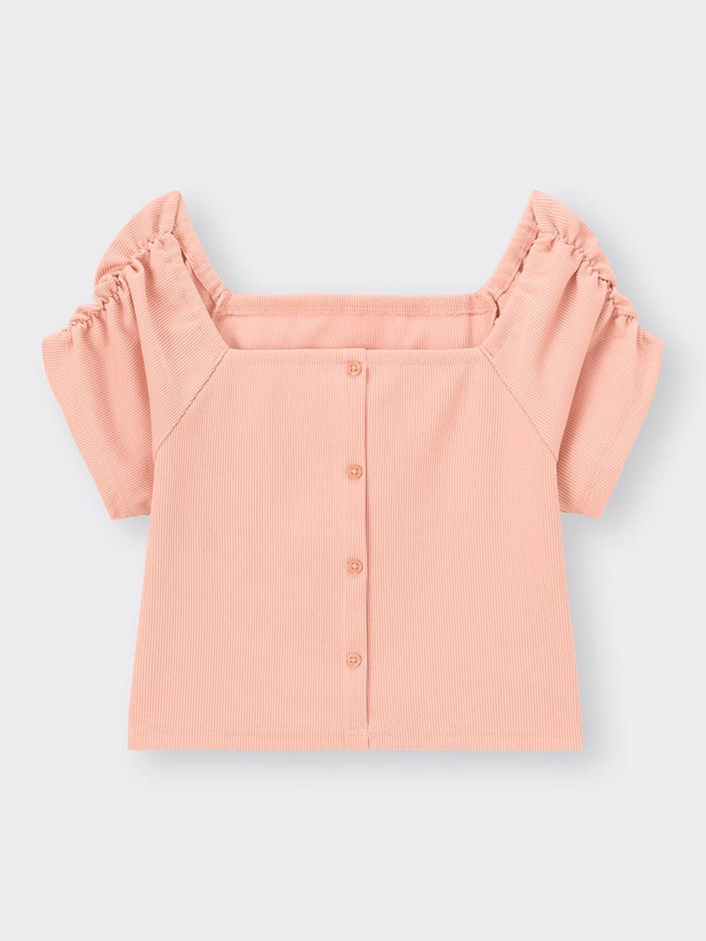 GU公式 | フロントボタンオフショルダーT(半袖)+E