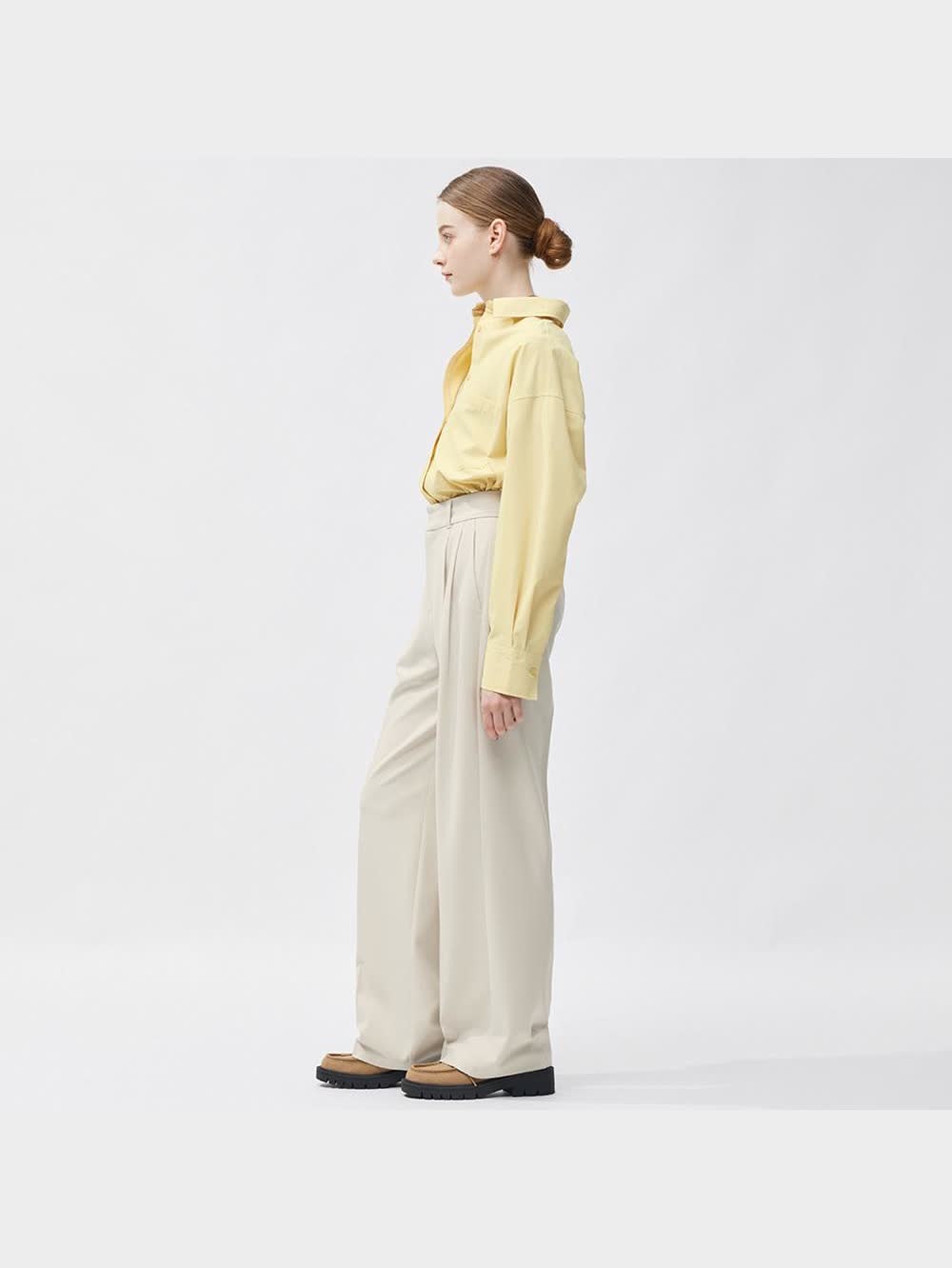 日本未入荷【Aakasha ワイドレッグ タックパンツ】国内発&送料込 タックワイドパンツ パンツ メンズ ボトムス ロング 送料無料