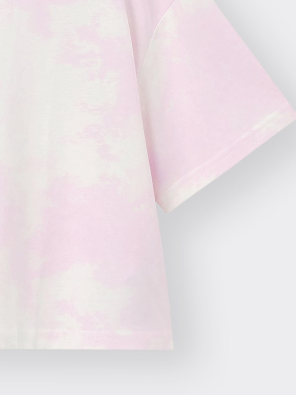 GIRLSクロップドT(半袖)(タイダイプリント)JR