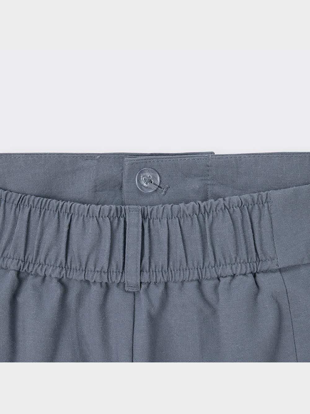MY WAY シルバー ジンクbrunt GU公式 | リネンブレンドタックワイドパンツ+EC(丈長め80.0cm)