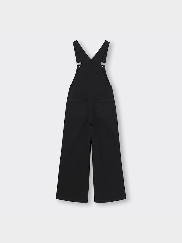 デニムサロペットワイドパンツ