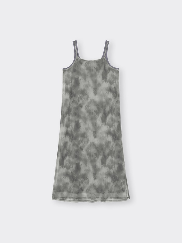 チュールプリントワンピース(ノースリーブ)+E