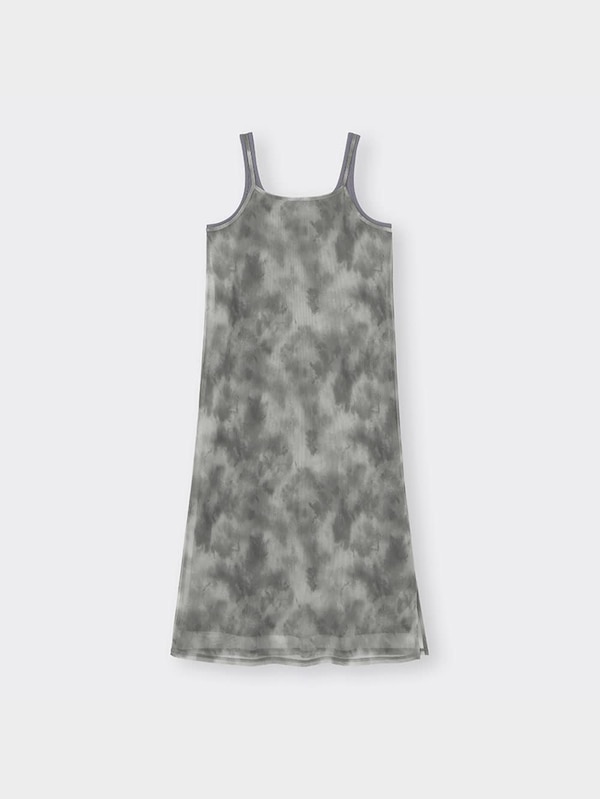 チュールプリントワンピース(ノースリーブ)+E