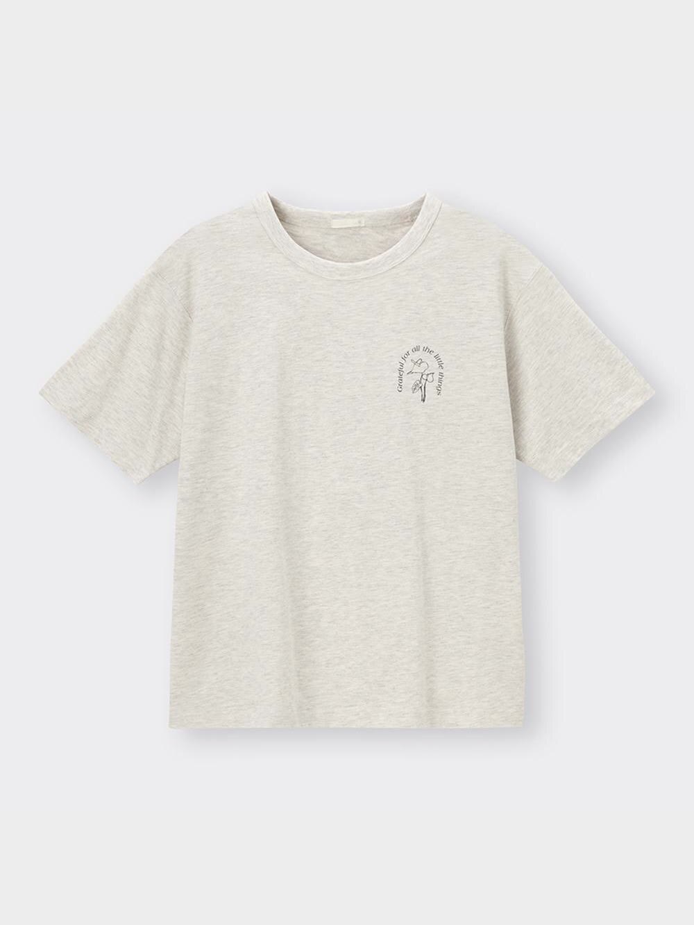 GU公式 | グラフィックT(5分袖)(ロゴ)+EC