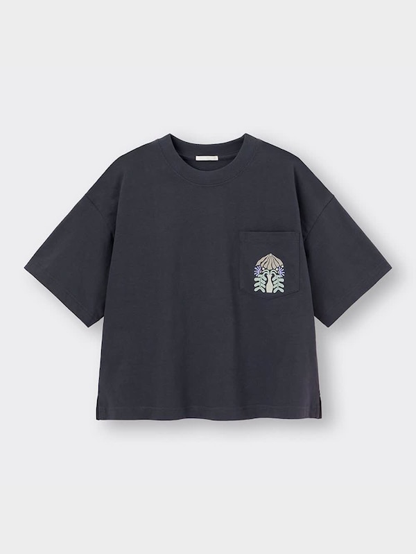 グラフィックワイドポケットT(5分袖)+EC