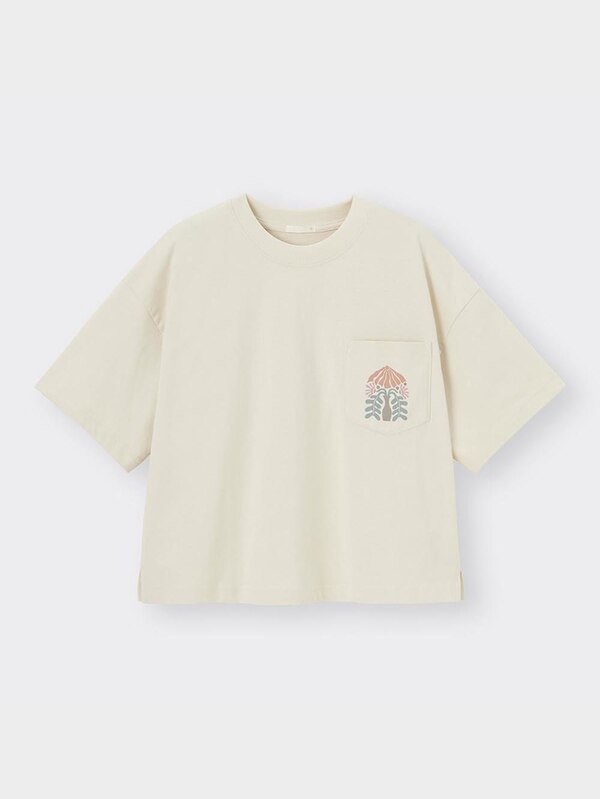 グラフィックワイドポケットT(5分袖)+EC