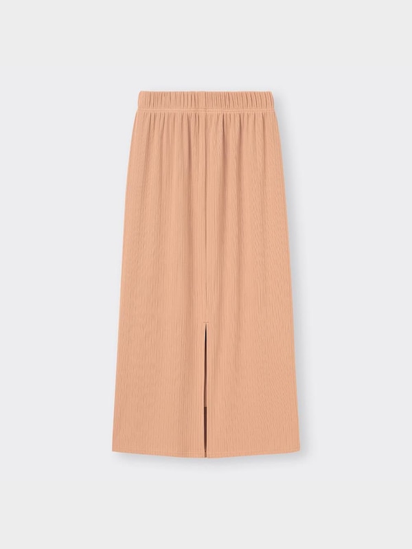 リブナロースリットロングスカート(丈標準83.0～90.0cm)(セットアップ可能)