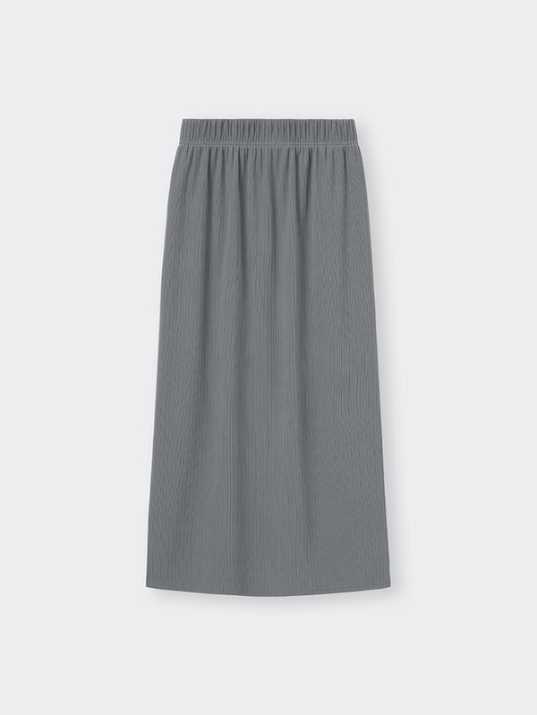 リブナロースリットロングスカート(丈標準83.0～90.0cm)(セットアップ可能)