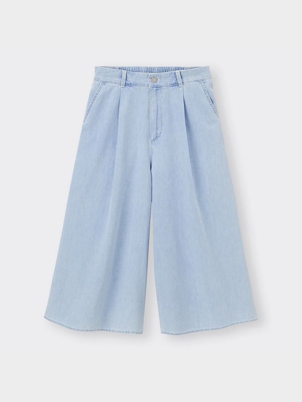 ライトデニムガウチョパンツOSB+EC