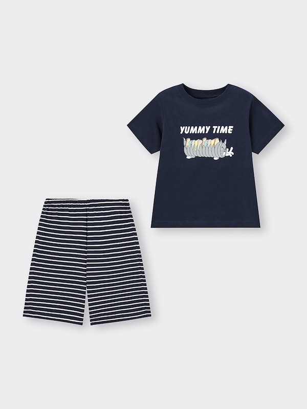 KIDS(男女兼用)コットンラウンジセット(半袖&ショートパンツ) TOM and JERRY 1