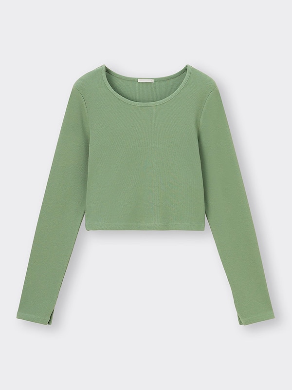 リブクロップドT(長袖)+X