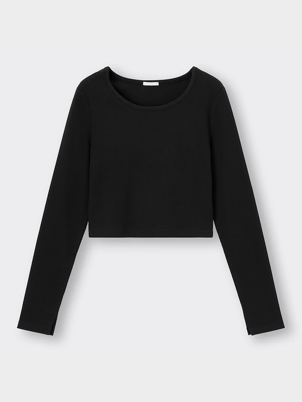 リブクロップドT(長袖)+X