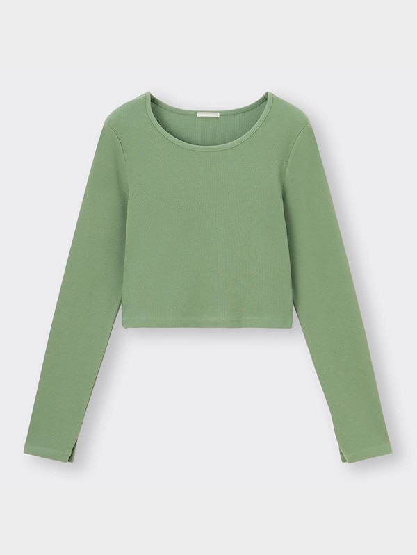 リブクロップドT(長袖)+X