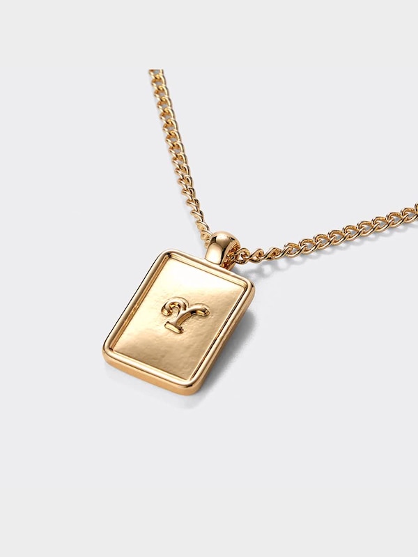 イニシャルプレート&チェーンネックレスセット