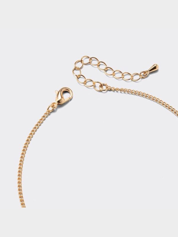 ウェーブ&チェーンネックレス