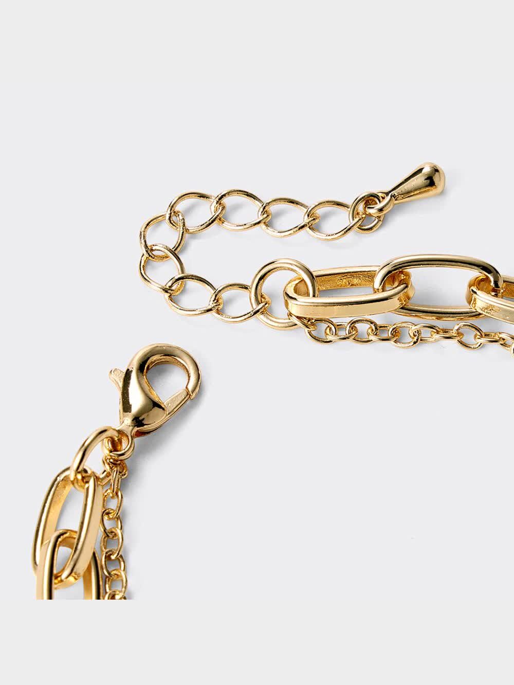 クレッセント & シャムロック イニシャル ゴールド ブレスレット クレッセント & シャムロック イニシャル ゴールド ブレスレット