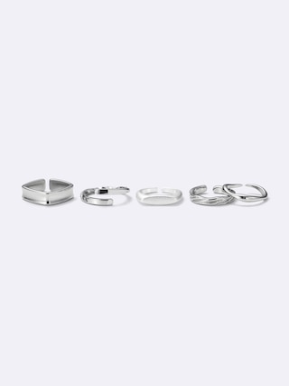 メタルフリーリング5P 【メンズ】 【グッズ】【GU公式/ジーユー】 【SILVER】 メタルフリーリング5P 【メンズ】 【グッズ】【GU公式/ジーユー】 【SILVER】