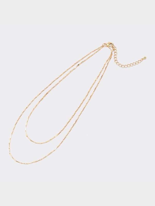 トライアングルチェーンロングネックレス