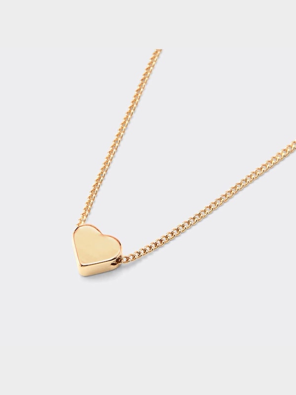 ハートモチーフ&パールライクネックレス