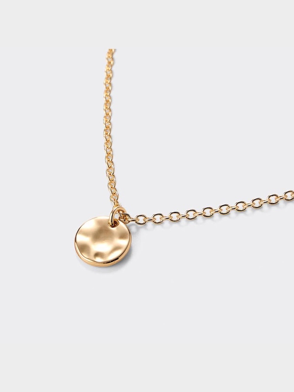 ビーズ&メタルコインネックレス