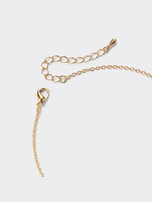 ビーズ&メタルコインネックレス