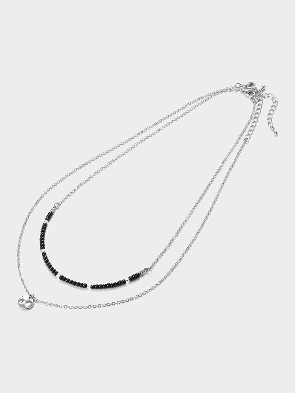 GU公式 | ビーズ&メタルコインネックレス