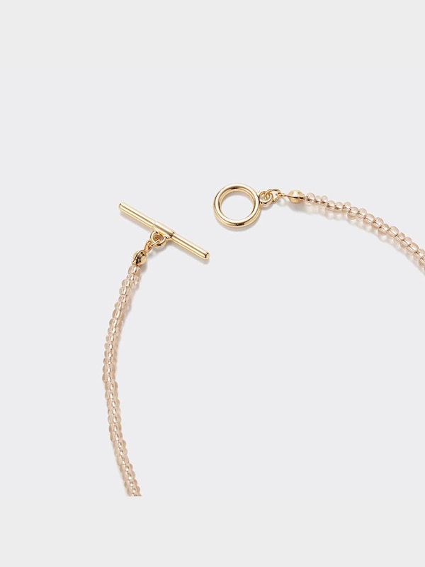 ロングラリエットビーズネックレス