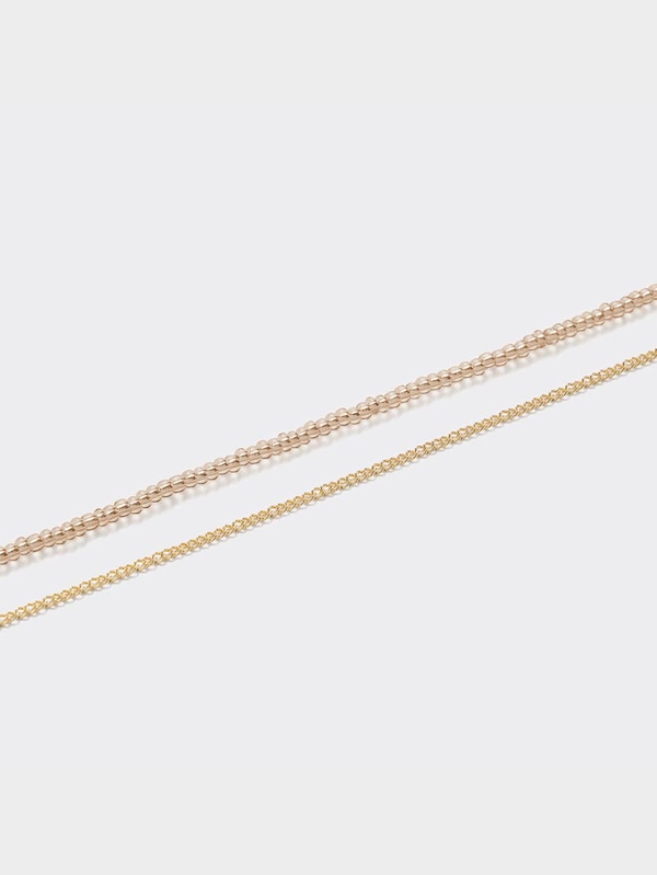 ロングラリエットビーズネックレス