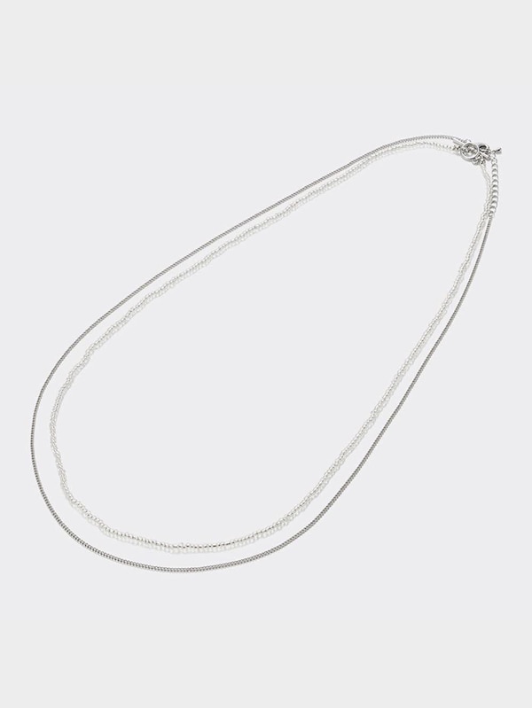 ロングラリエットビーズネックレス