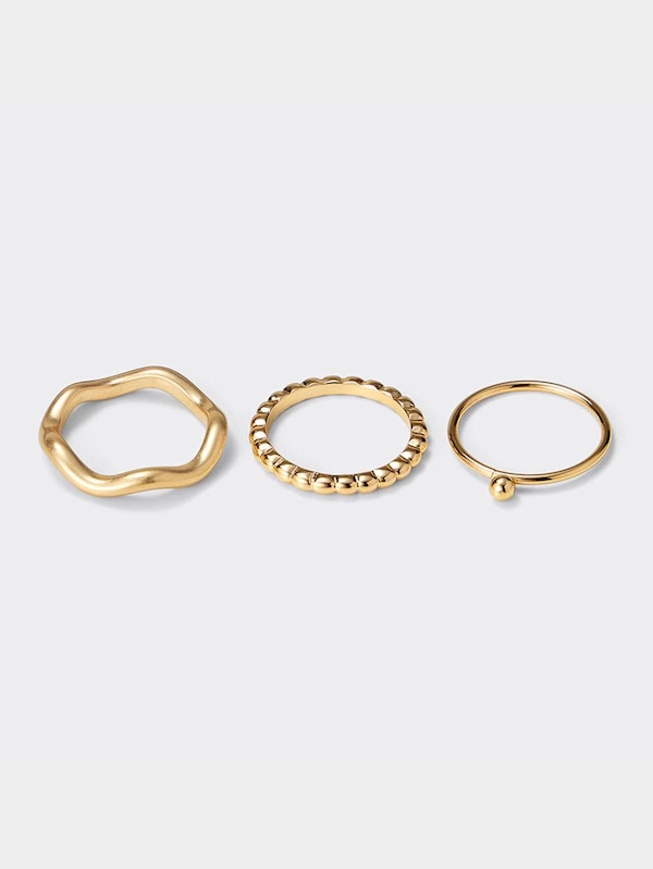 パールライク&クリアメタルリング5P