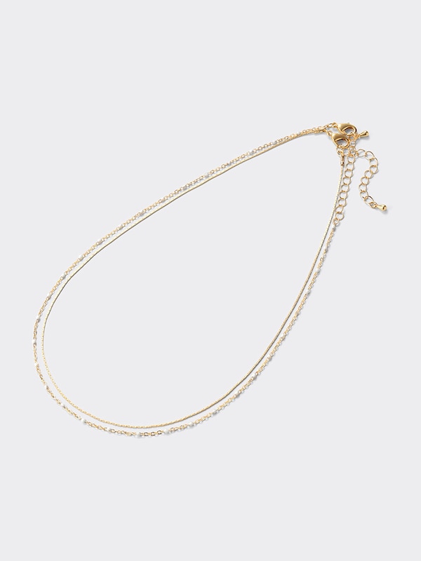 カラー&メタルネックレス