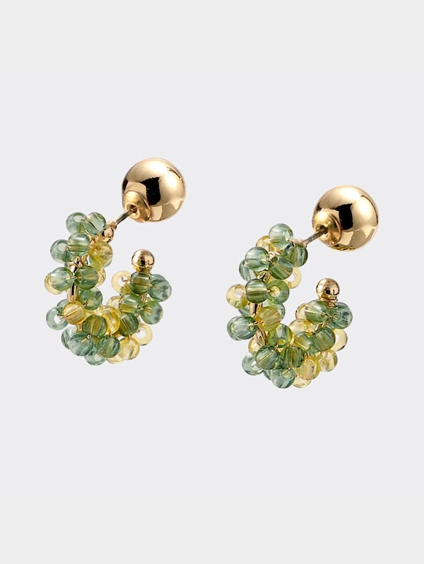 ビーズフープピアス