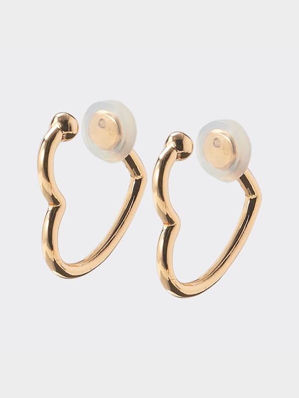 ハートノンホールピアス&イヤーカフ