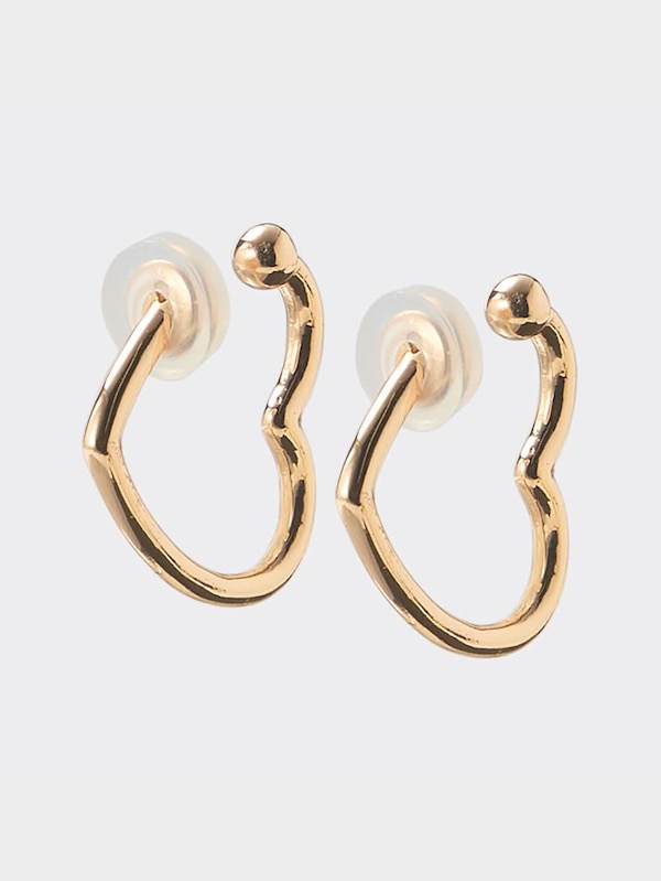 ハートノンホールピアス&イヤーカフ