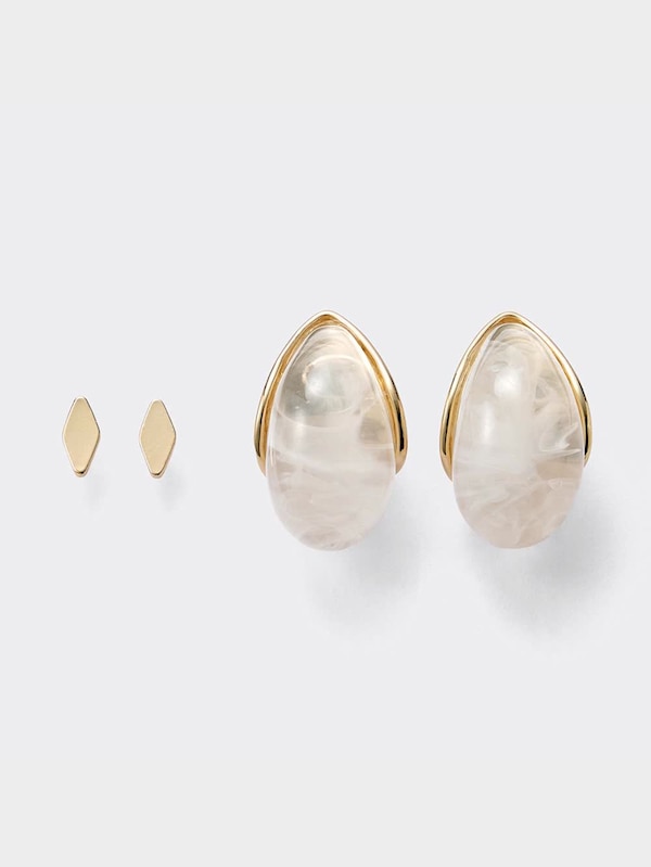 配信用♡ワイヤーフラワーポストピアス«2peace» 飛びつき